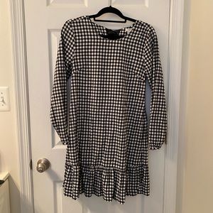 Jcrew gingham flannel plaid dress- worn once!